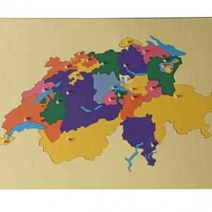 Map puzzle of Switzerland  New materials