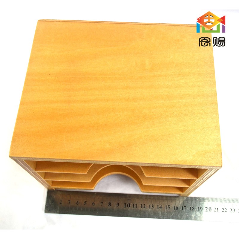 Geometric Form card box  3 compartments