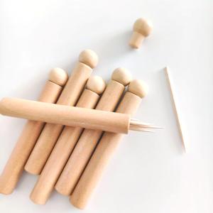Wooden dental plaque tube