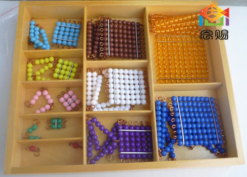 colored bead squares and chains