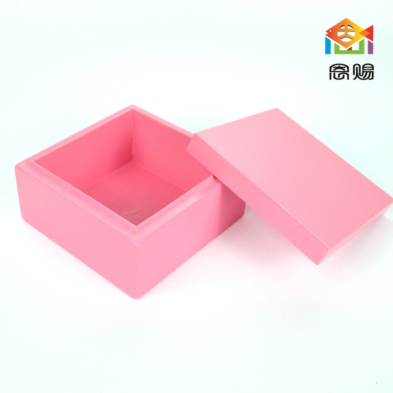 pink wooden box