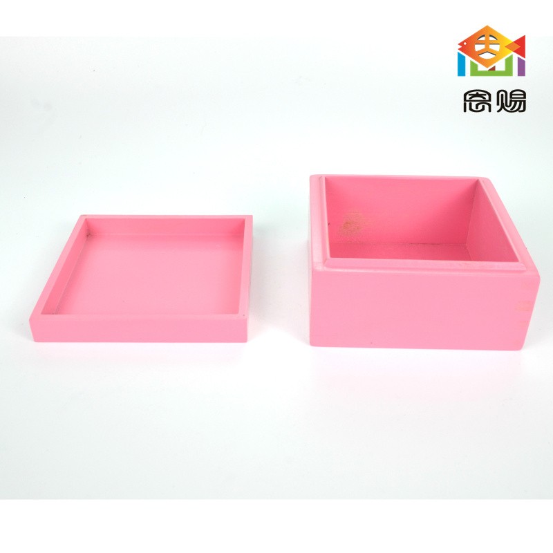 pink wooden box