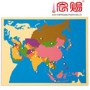 puzzle map of Asia