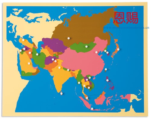 puzzle map of Asia