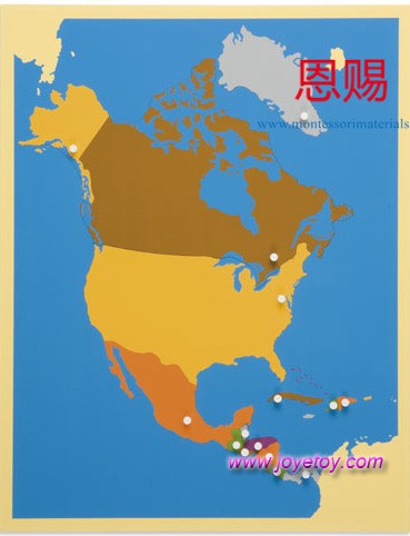 puzzle map of North America