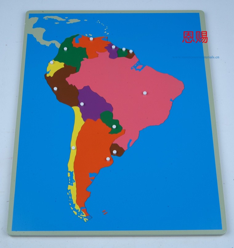 puzzle map of South America